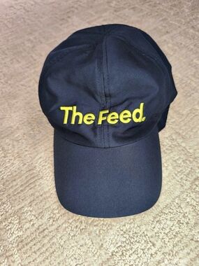 BOCO Gear The Feed Performance Running Hat Navy Blue Gym Training Cap OSFM